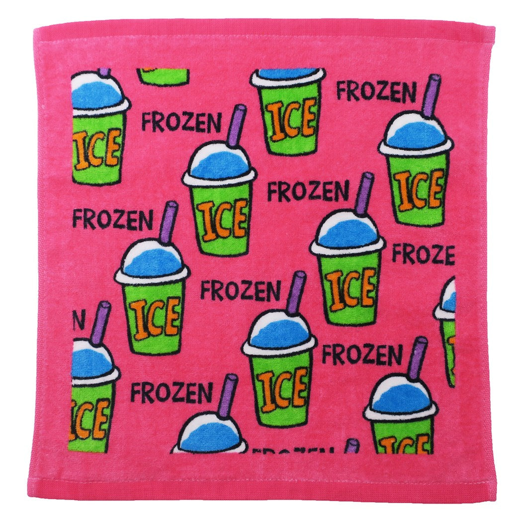 プリント ウォッシュタオル ハンドタオル FROZEN DRINK グッズ おもしろ雑貨 34×36cm おせ拭きタオル プレゼント