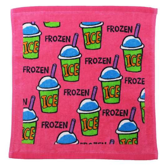 プリント ウォッシュタオル ハンドタオル FROZEN DRINK グッズ おもしろ雑貨 34×36cm おせ拭きタオル プレゼント
