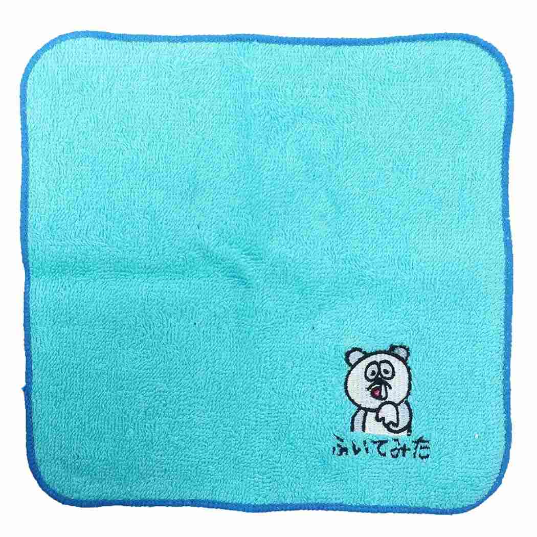 ミニタオル きもかわ おえかきシリーズ ワンポイント 刺繍 ハンカチタオル ヘタクソパンダ プレゼント 男の子 女の子 ギフト