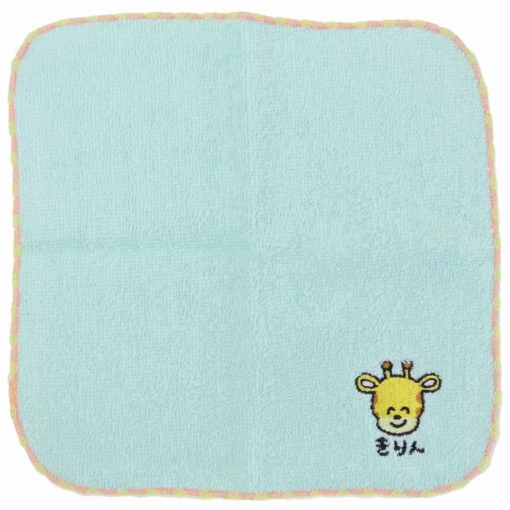おえかきシリーズ ミニタオル ワンポイント刺繍ハンカチタオル きりんさん オクタニ プレゼント 男の子 女の子 ギフト