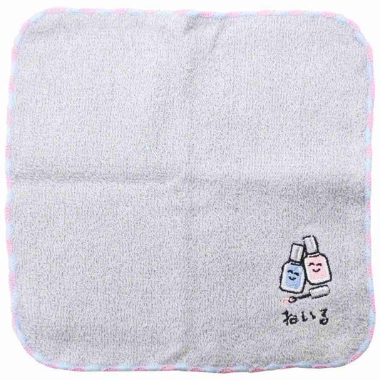 おえかきさん ワンポイント刺繍ハンカチタオル ミニタオル ねいるさん 汗拭きタオル プレゼント 男の子 女の子 ギフト