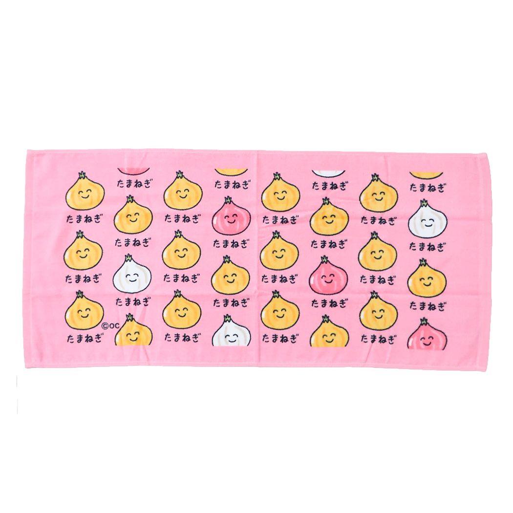 おえかきさん グッズ フェイスタオル 面白雑貨 プリントロングタオル たまねぎさん