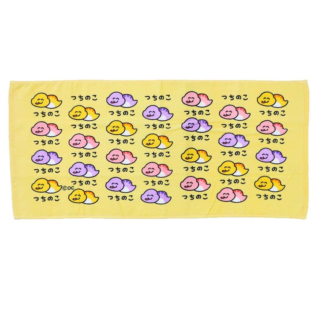 おえかきさん 面白雑貨 フェイスタオル プリントロングタオル つちのこさん
