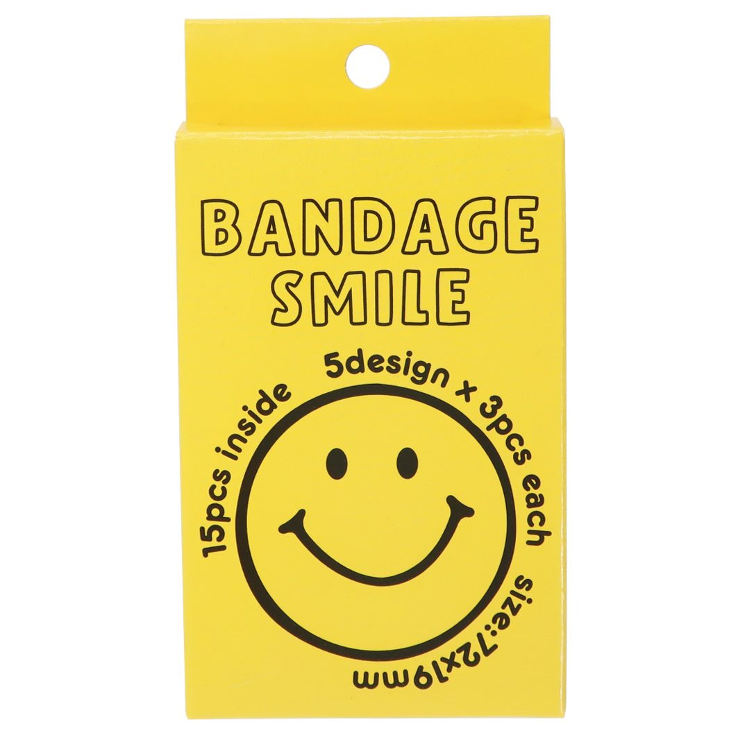 スマイリー ばんそうこう BANDAGE 絆創膏 S 2 SMILE ASST Smiley Face キャラクター プレゼント