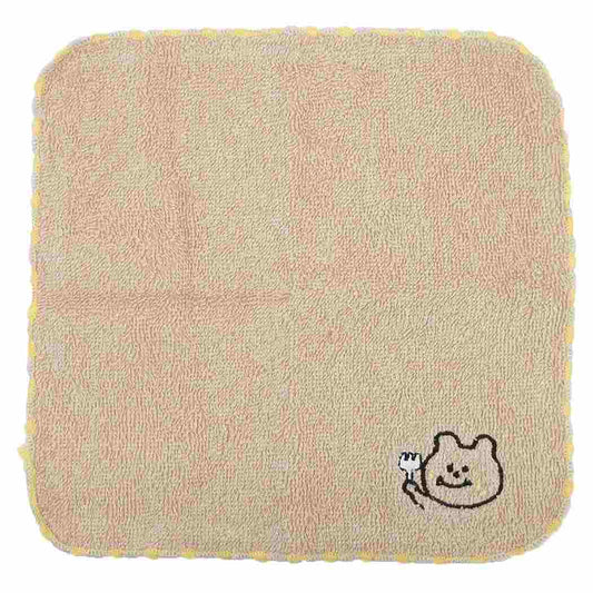 ミニタオル ワンポイント 刺繍 ハンカチタオル たべる？ オクタニコーポレーション プレゼント 男の子 女の子 ギフト