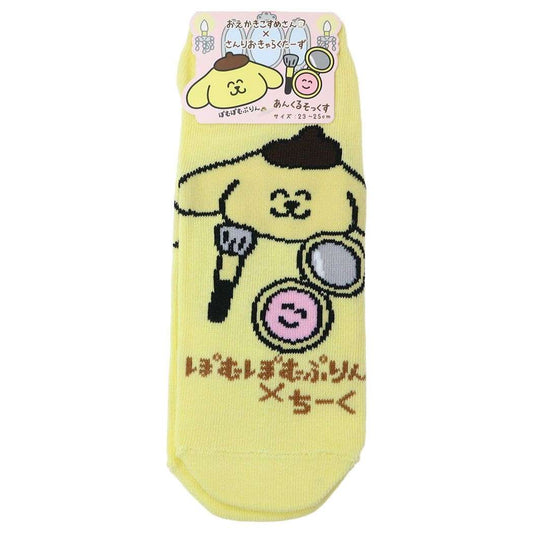 ポムポムプリン グッズ 女性用靴下 キャラクター レディースアンクルソックス