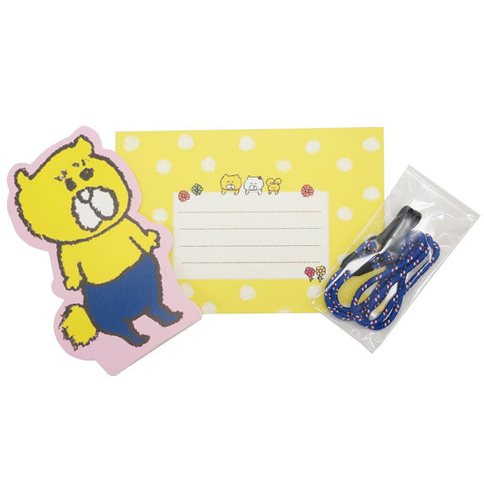 今井杏 メッセージカード マスクストラップ付 カード くまいぬ しあわせますく堂 オリエンタルベリー グリーティングカード プレゼント