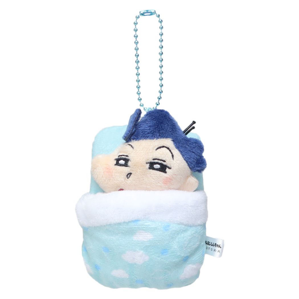 クレヨンしんちゃん アニメキャラクター マスコット おふとんマスコット ミニぬいぐるみボールチェーン BABYかざまくん