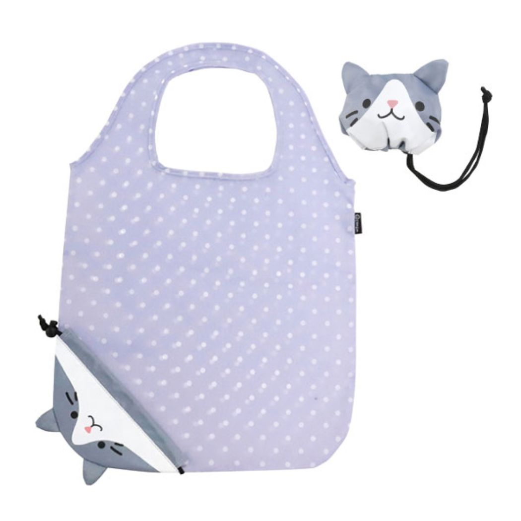 エコバッグ アニマルデイズ ecoron エコロン ねこ ハチワレネコ 折りたたみ ショッピングバッグ お買い物かばん