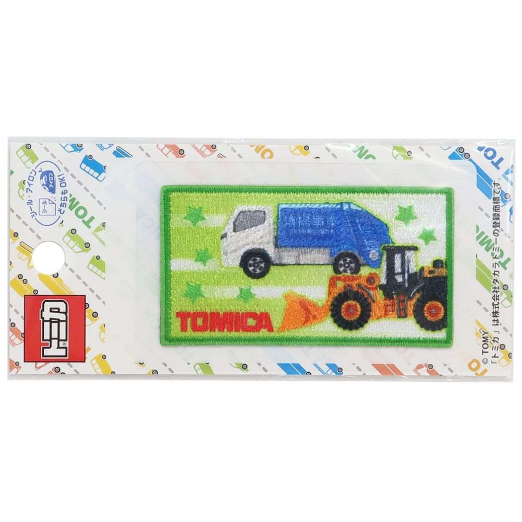 トミカ アイロンパッチシール TOMICA ワッペン キャラクター 清掃車 ホイールローダ