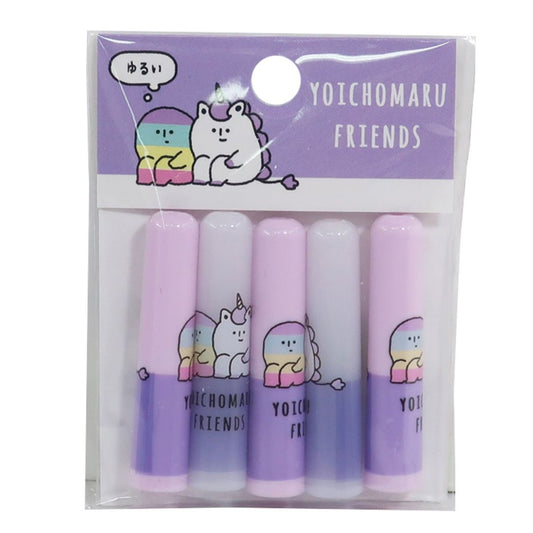 鉛筆キャップ 女の子 小学生 中学生 高校生 えんぴつカバー 5本セット よいちょまるフレンズ ゆにこんまる プレゼント 男