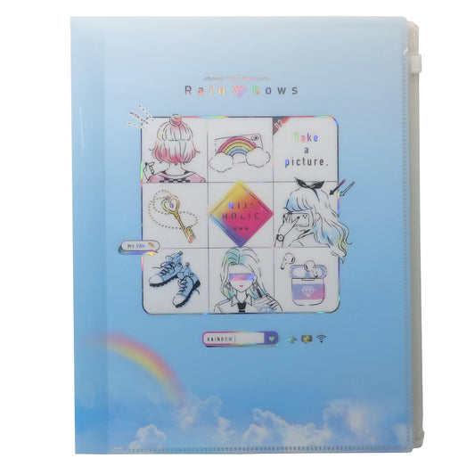 NIJI GIRL クリアファイル A4 6ポケット ジップファスナー付 ポケットファイル 通販 ニジホリック グッズ プレゼント 男