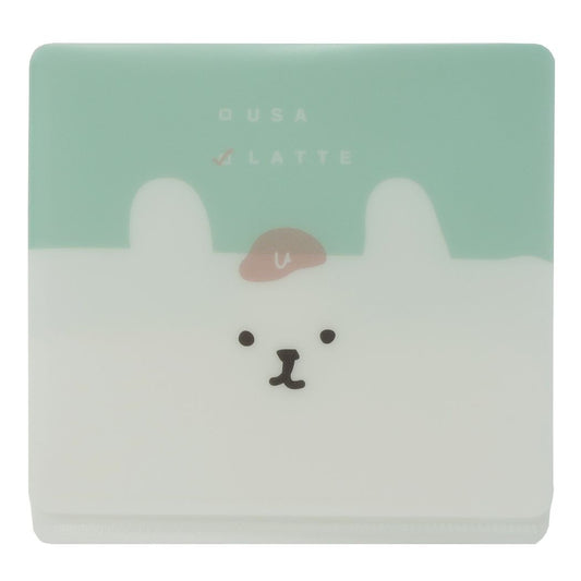 抗菌二つ折り抗菌マスクケース 不織布マスクケース シンプリーアニマル うさぎ Q-LIA プレゼント 男の子 女の子 ギフト