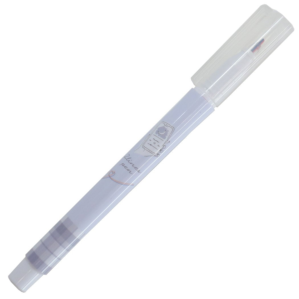 カラーペン 2色ペン 2 LINES PEN ブルー＆オレンジ Q-LIA 新学期準備文具 プレゼント 男の子 女の子 ギフ