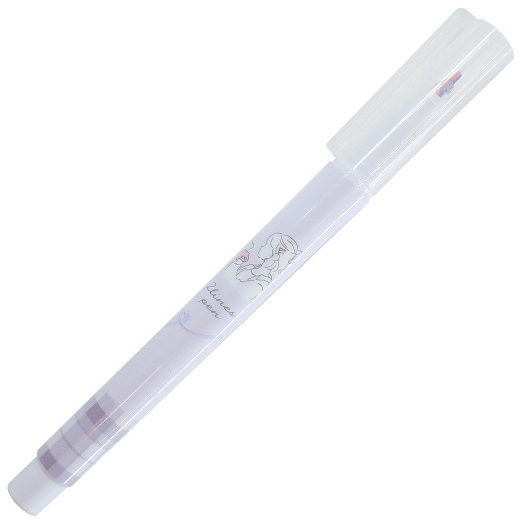 カラーペン 2 LINES PEN 2色ペン ライトブルー＆ピンク かわいい グッズ プレゼント 男の子 女の子 ギフト