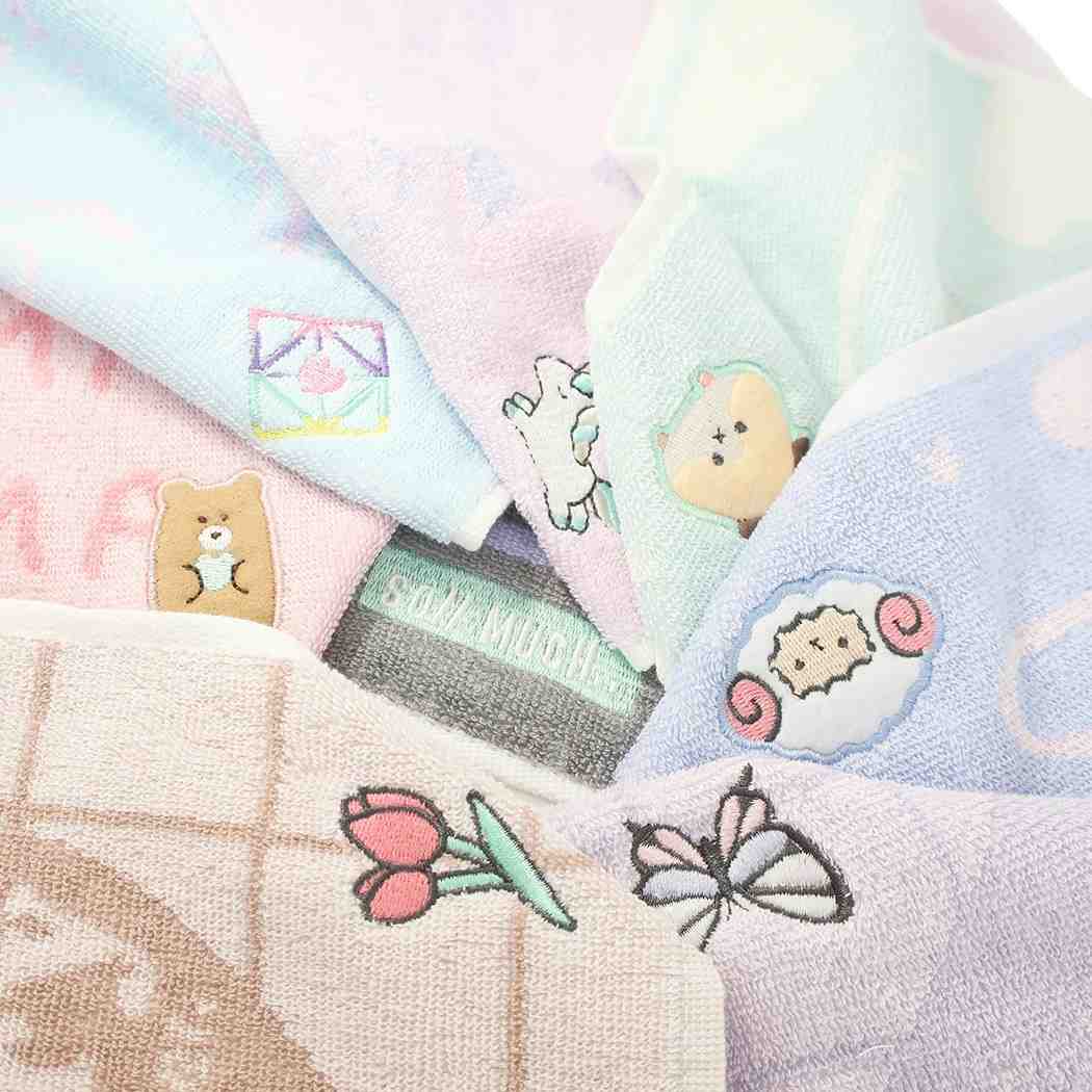 ミニタオル かわいい ジャガード ハンカチタオル 蝶 バタフライ 2021AW グッズ プレゼント 男の子 女の子 ギフト