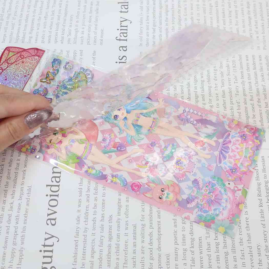 きせかえシール あにまるファッショニスタシール2枚組 フラワーパピヨンキツネ＆ラビット クーリア プレゼント 男の子 女の子 ギフト