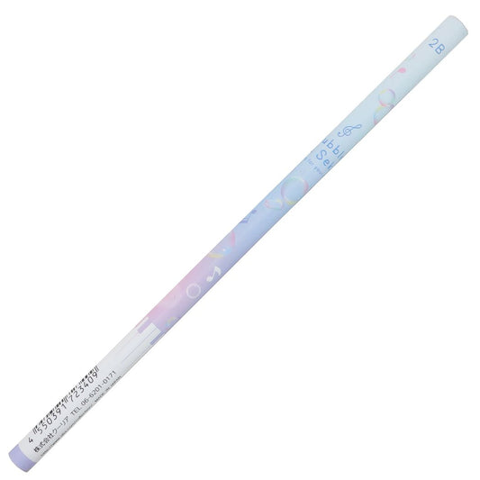 鉛筆 ミュージック 丸軸えんぴつ2B バブルナセカイ ブルー プレゼント 男の子 女の子 ギフト
