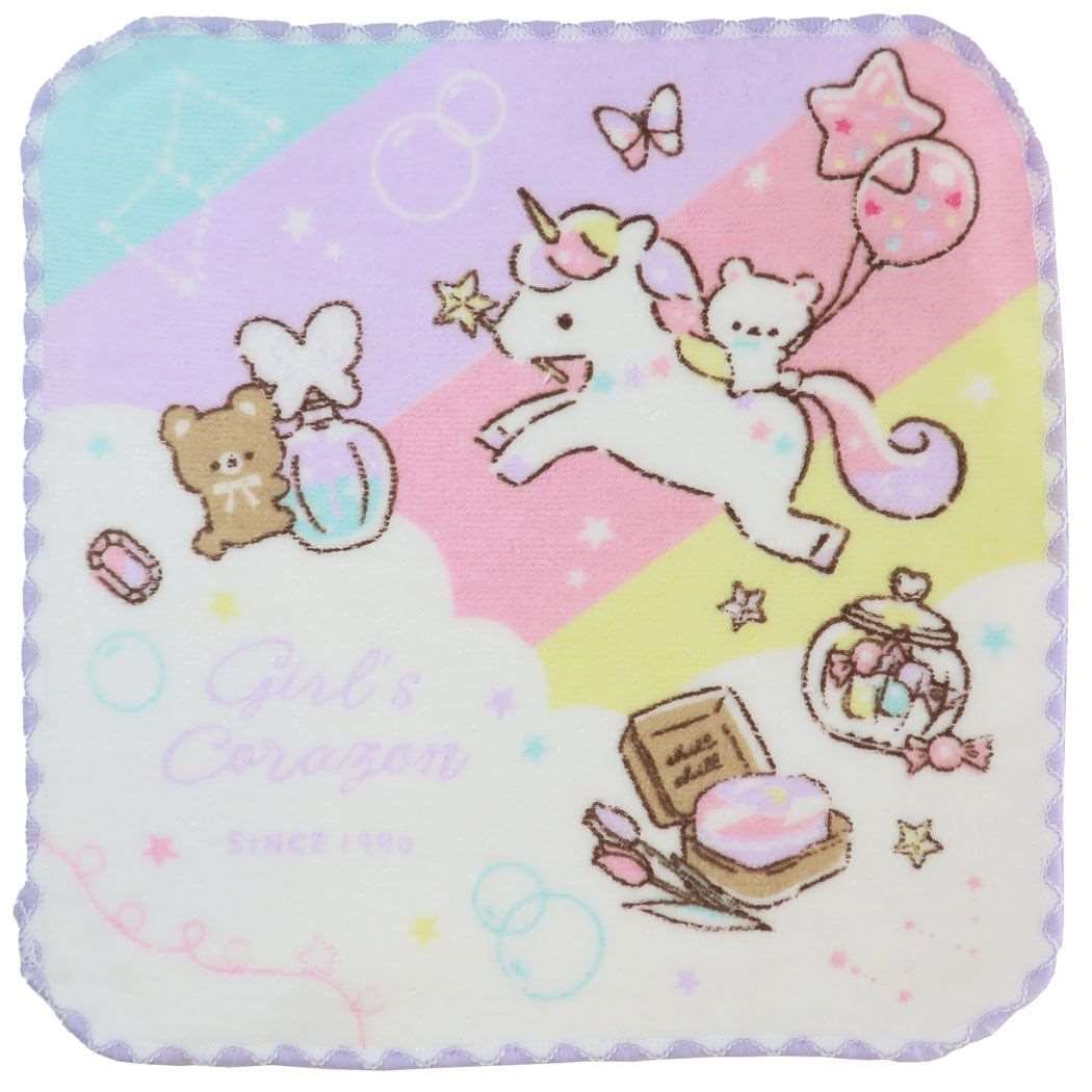 ミニタオル ハンカチタオル ガールズコラゾン ユニコーン クーリア