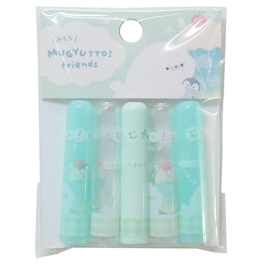 鉛筆キャップ むぎゅっとふれんず えんぴつカバー5本セット おもち 新入学