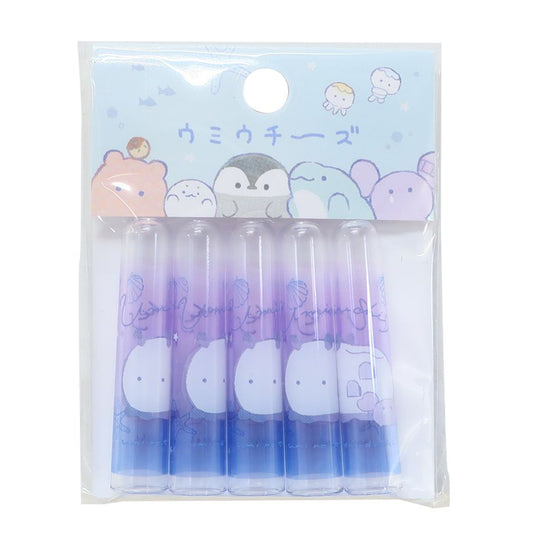 鉛筆キャップ ウミウチーズ えんぴつカバー5本セット なかま 新学期準備文具 女の子