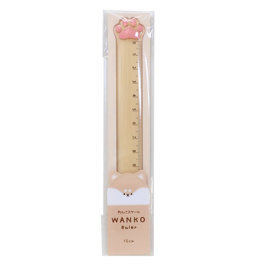 スケール 15cm おててこれくしょん Otete Collection 定規 クーリア わんこ しば