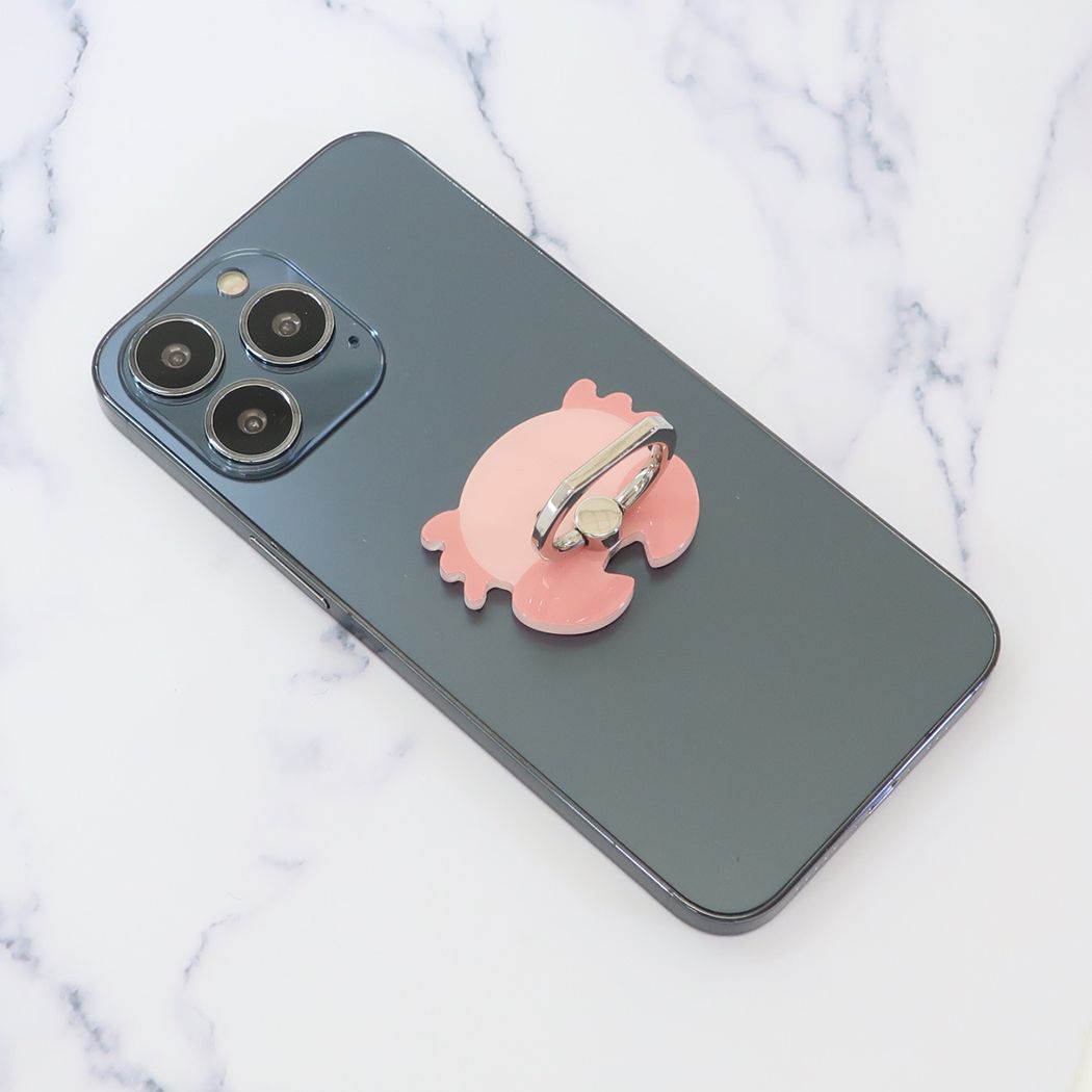 スマホアクセ ゆるすいみー スマホリング かに プレゼント