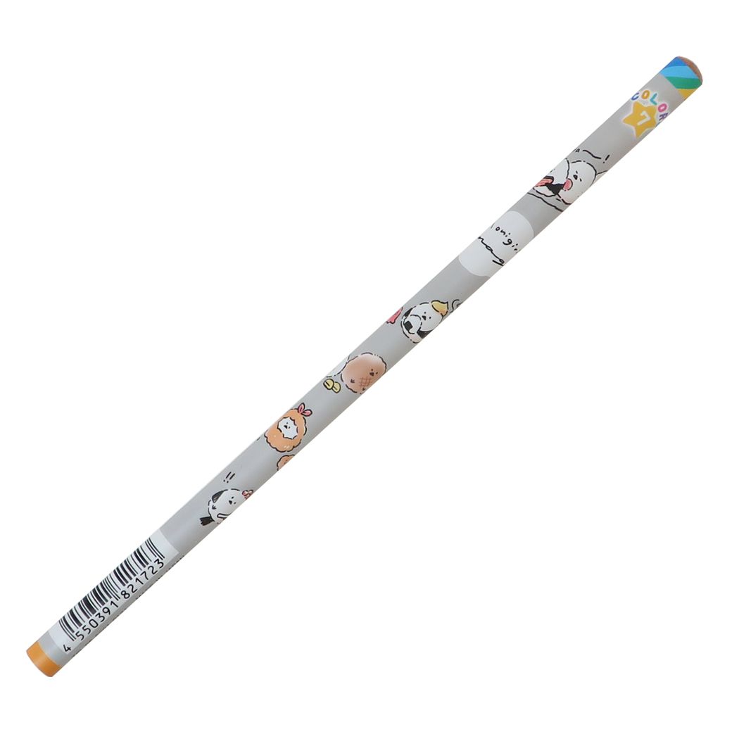 鉛筆 7色鉛筆 おにぎりえなが グレー クーリア