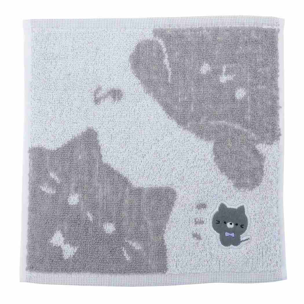 ミニタオル ジャガードミニタオル ねこ 猫 クーリア