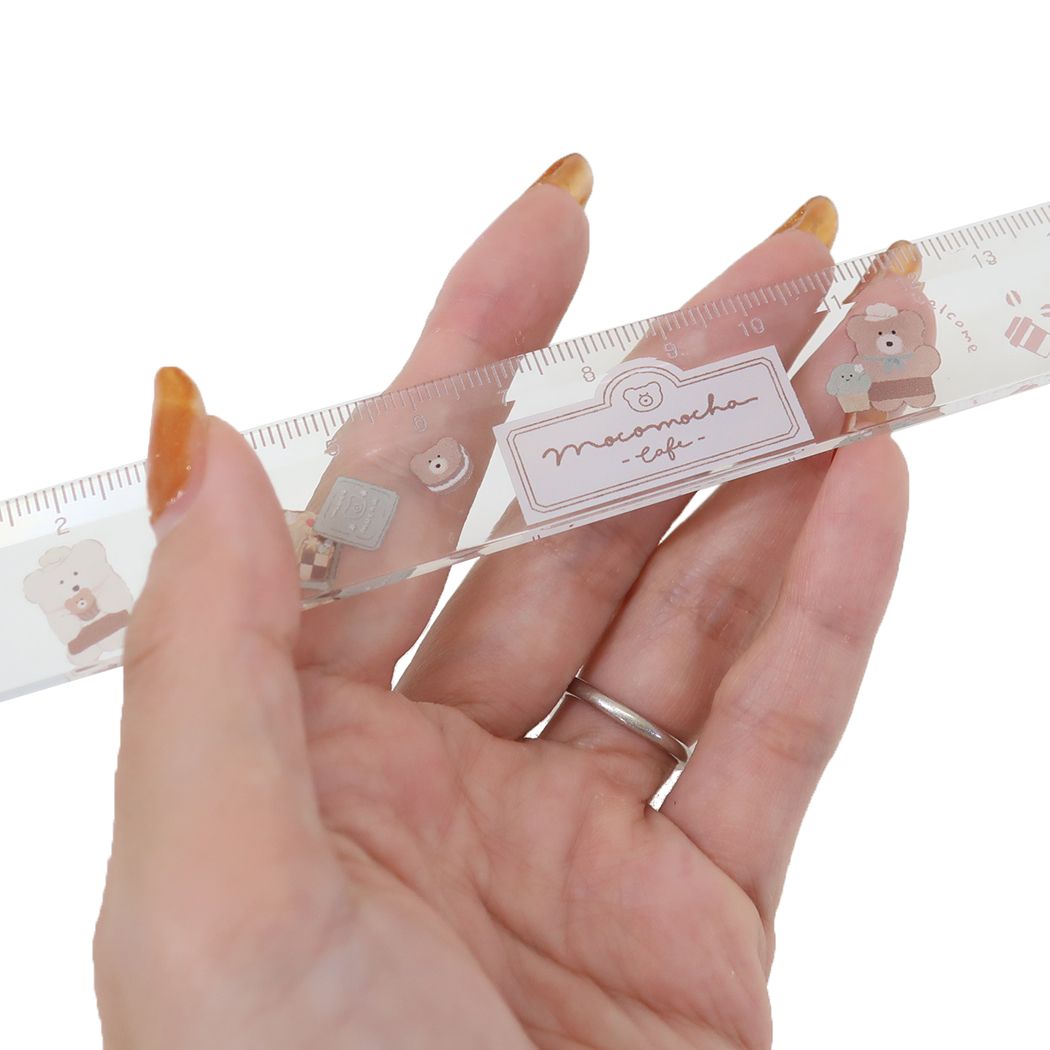 17cmスリムストレートスケール ほっこりモコモカ 定規 クーリア ウェルカム