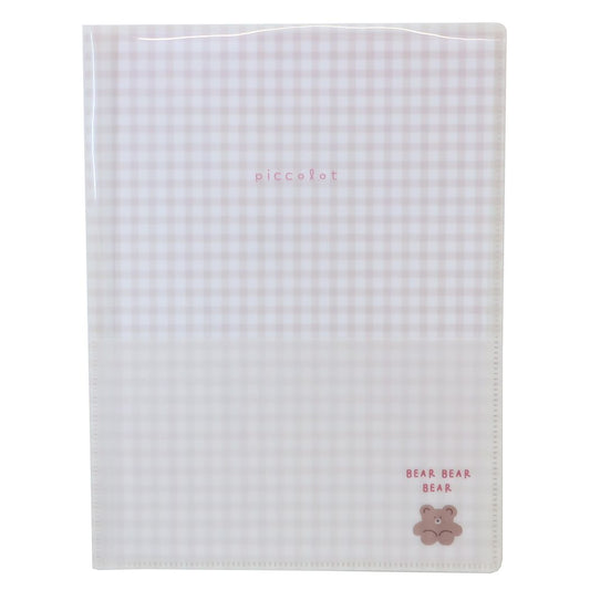 外ポケット付き6ポケットクリアファイル A4 ピッコロット ポケットファイル クーリア くま