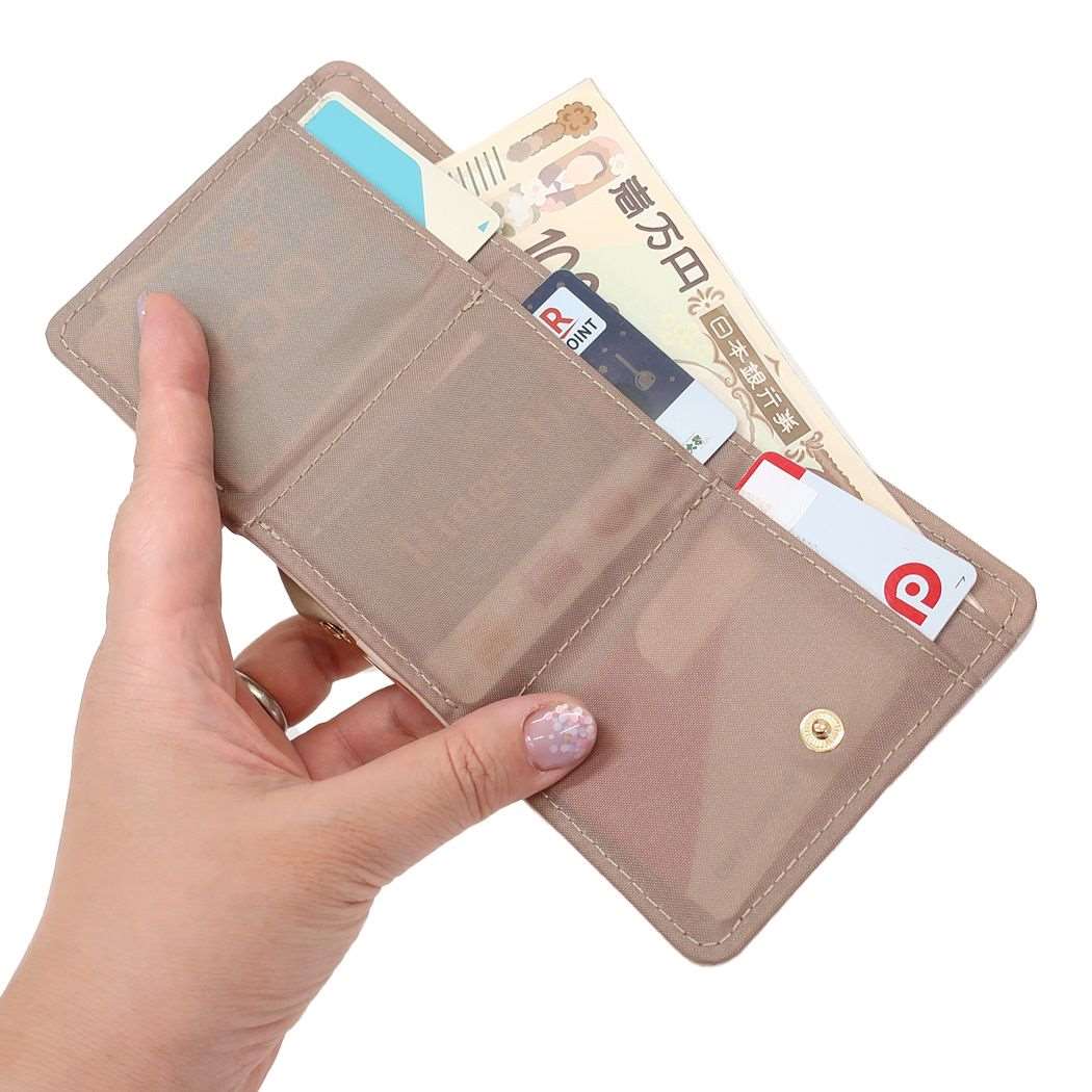 ミニウォレット ミリミリ milimili ミニ財布 アニマル クマ がまぐち三つ折り コンパクト
