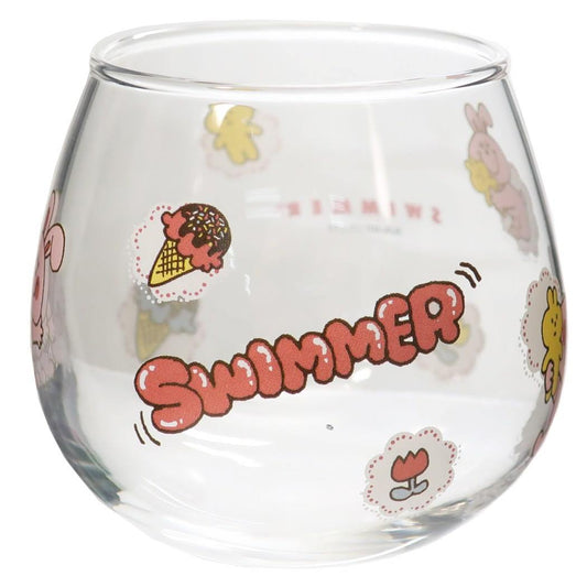 ガラスコップ スイマー SWIMMER ゆらゆら タンブラー ラビット RABBIT 290ml プレゼント かわいい キャラクター