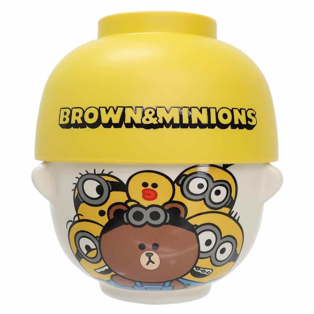 ミニオンズ ブラウン グッズ ご飯セット キャラクター ミニ汁椀茶碗セット BROWN＆MINIONS プレゼント 男の子 女の子 ギ
