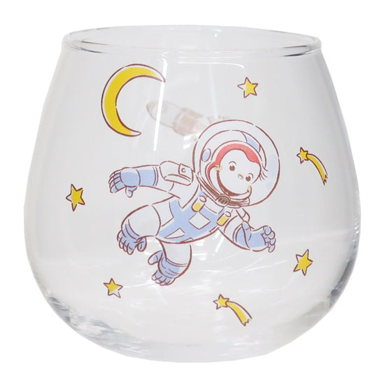 おさるのジョージ ガラスコップ ゆらゆら タンブラー 宇宙 サンアート プレゼント かわいい 男の子 女の子 ギフト