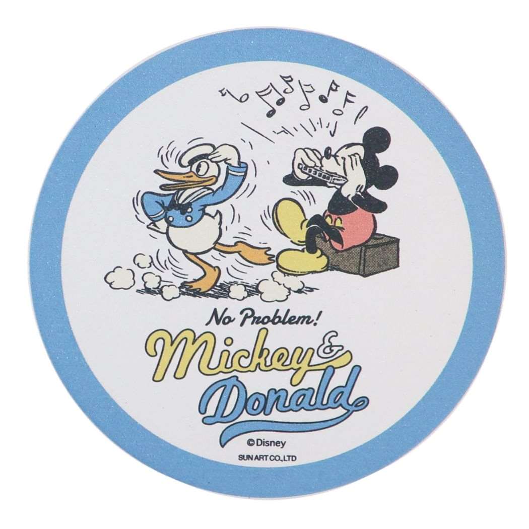 吸水コースター ミッキーマウス＆ドナルドダック テーブルウェア ディズニー サンアート