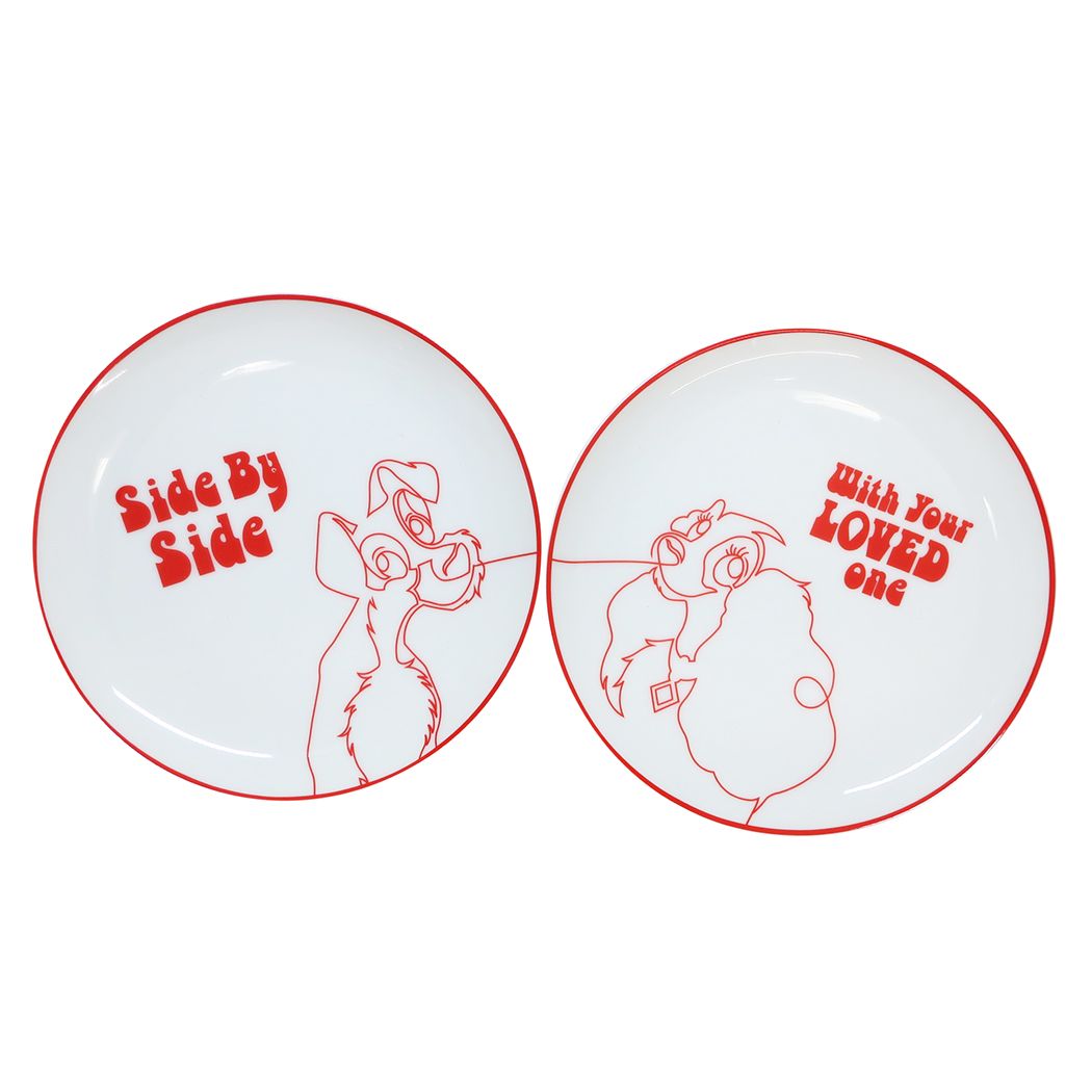 食器ギフトセット わんわん物語 ペアプレート レディ＆トランプ ディズニー サンアート