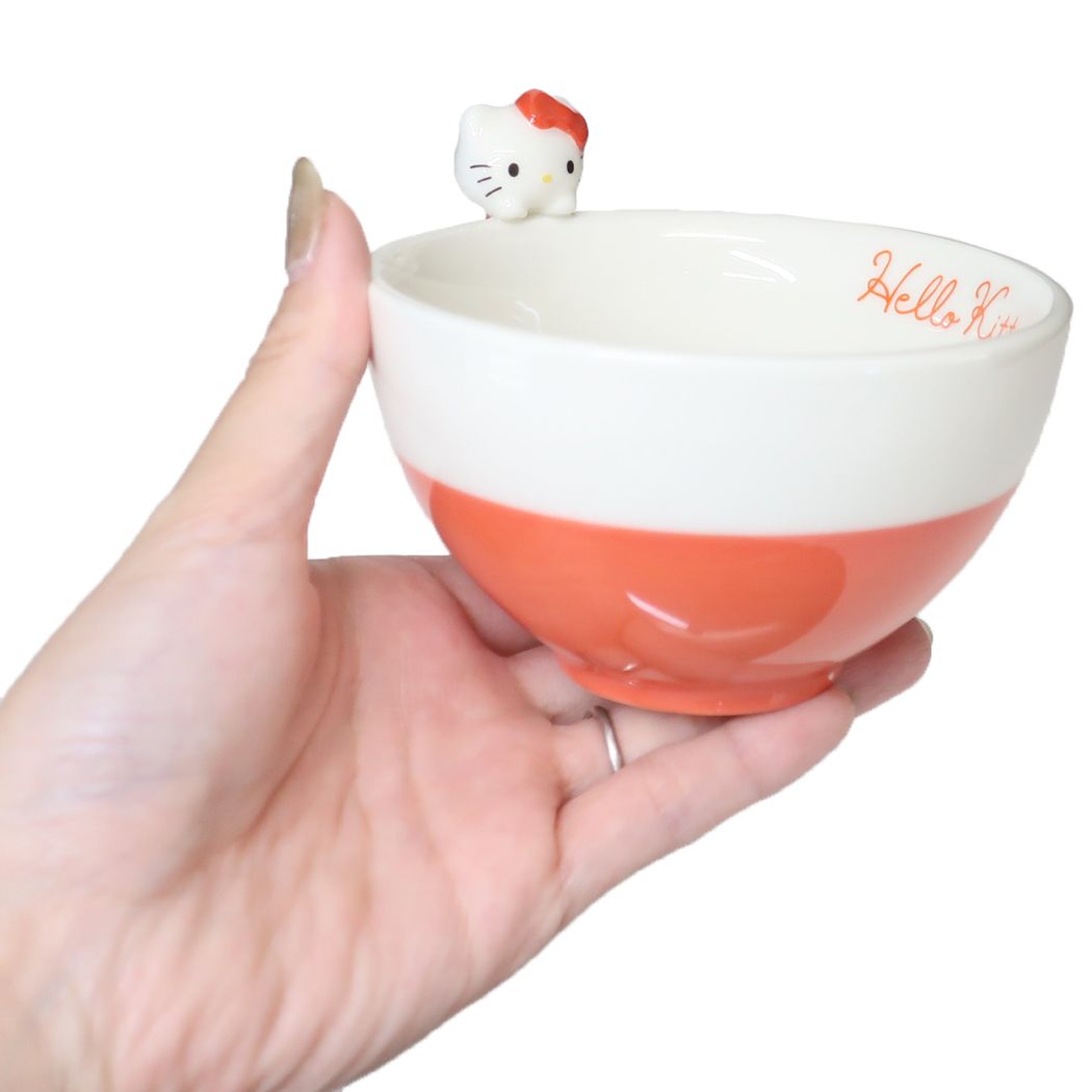 ハローキティ グッズ お茶碗 キャラクター のっかりフィギュア付き茶碗