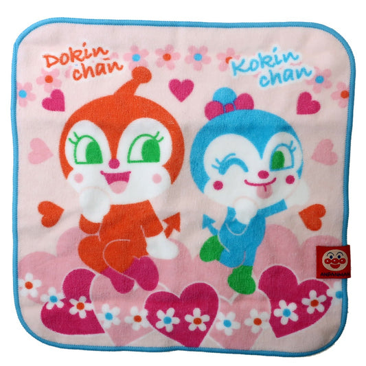 ミニタオル アンパンマン ハンカチタオル ギフトBOX ドキンちゃん チーム 25×25cm プレゼント 男の子 女の子