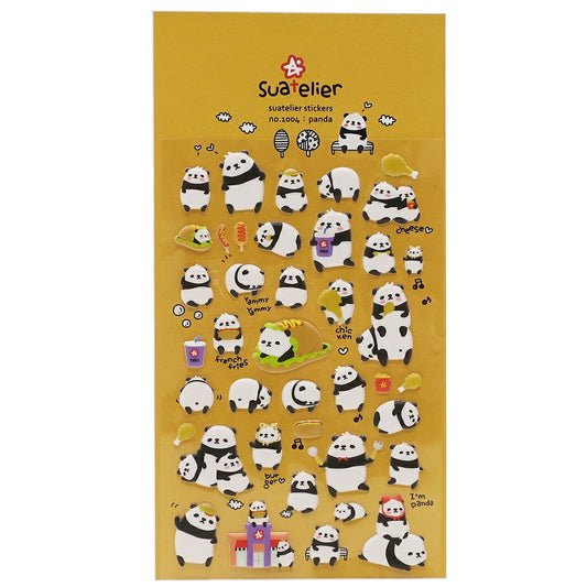 SUATELIER STICKER パンダ シールシート S＆Cコーポレーション 手帳デコ コレクション グッズ かわいい プレゼント