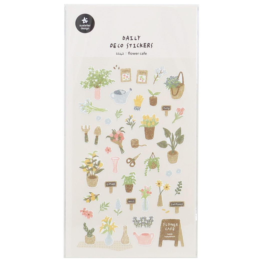 シールシート スワテリエステッカー flower cafe S＆C プレゼント 男の子 女の子 ギフト