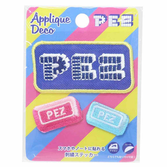 ワッペン ペッツ PEZ 刺繍ステッカー アイロンパッチシール ロゴ お菓子パッケージ S＆C