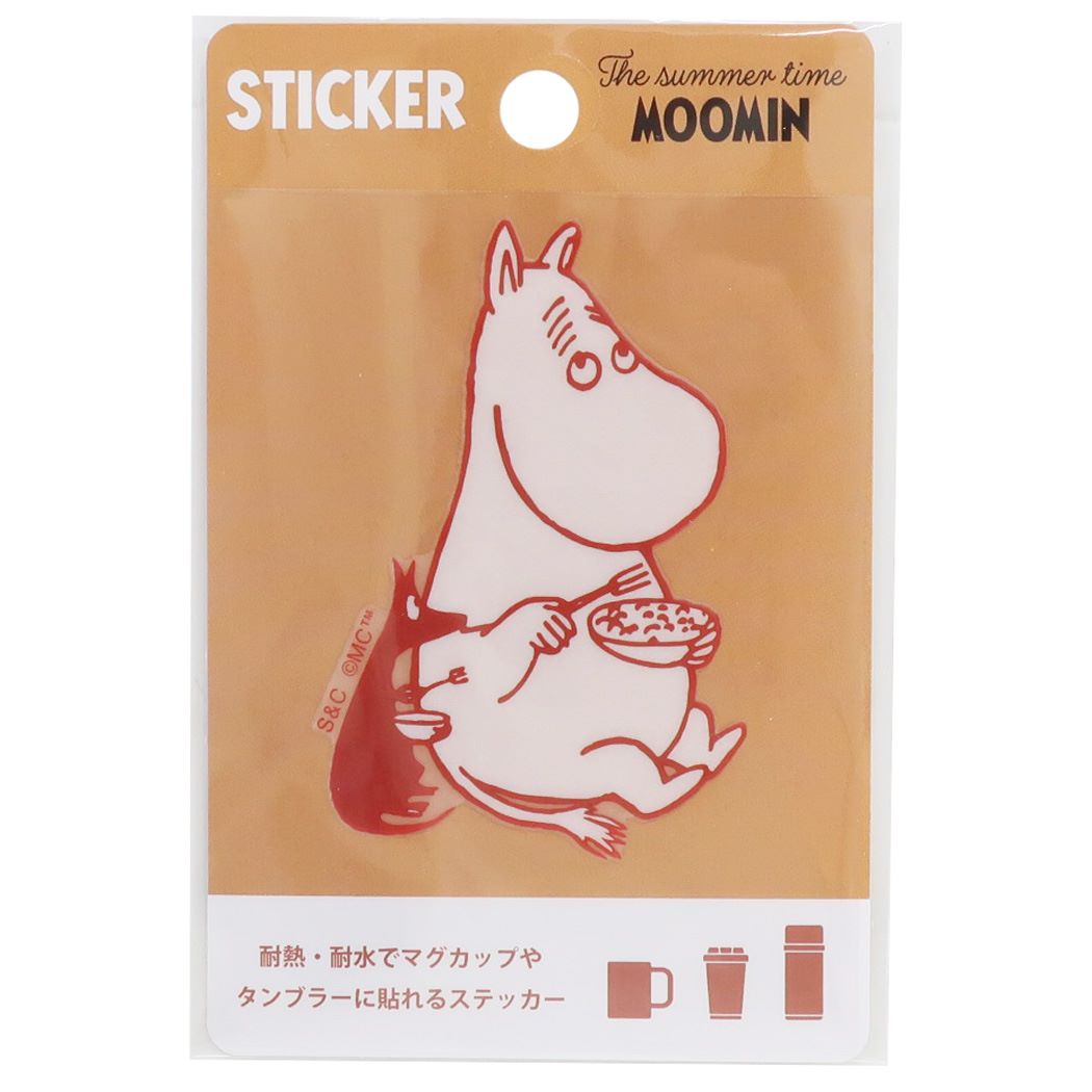 ムーミン 耐熱耐水ステッカー 北欧 ビッグシール キャラクター サマータイム Moomin プレゼント 男の子 女の子 ギフト