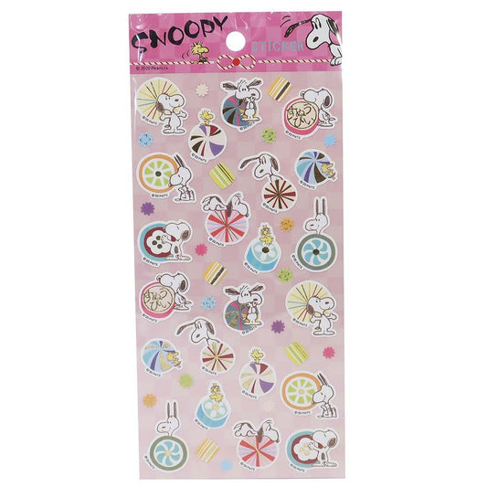 スヌーピー 和風 デコ ステッカー シールシート あめ ピーナッツ S＆Cコーポレーション 9×17.5cm プレゼント 男の子 女の