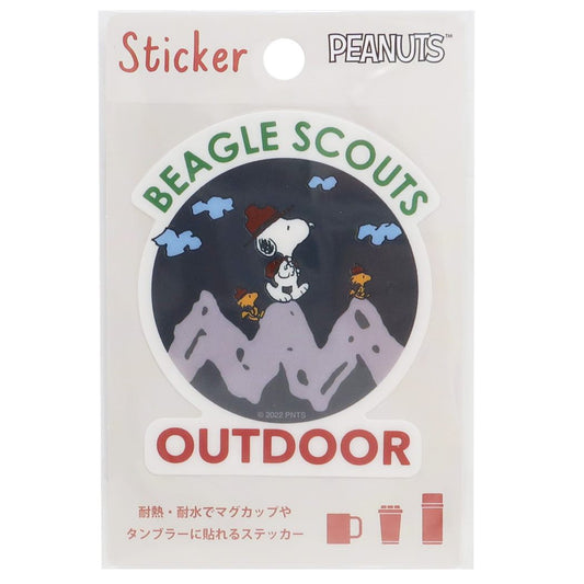 スヌーピー グッズ ビッグシール キャラクター 耐熱耐水ステッカー Beagle scouts プレゼント 男の子 女の子 ギフト