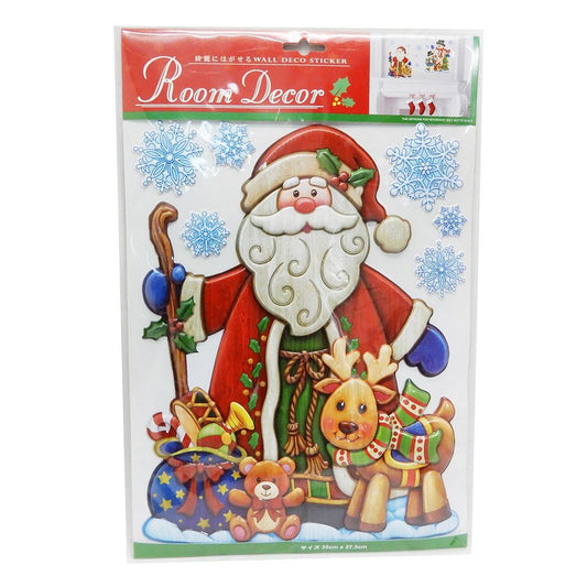 サンタクロース ルーム デコレーション  グッズ ウォールデコ ステッカー パーティー雑貨 Xmas S＆Cコーポレーション 27.5×35