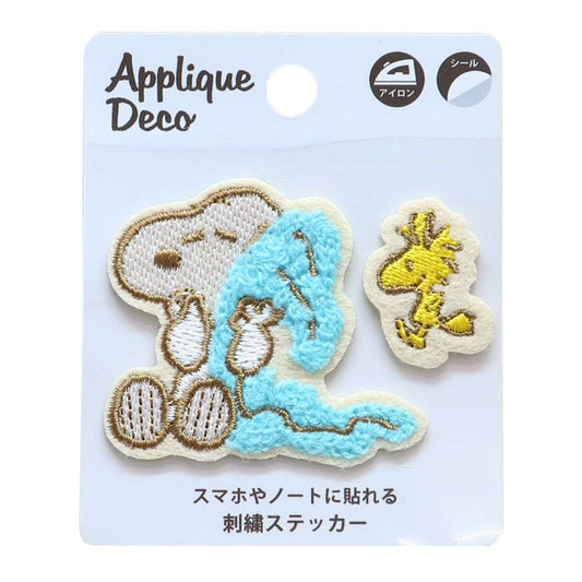 スヌーピー アップリケ 刺繍ステッカー スヌーピー毛布 ピーナッツ S＆C