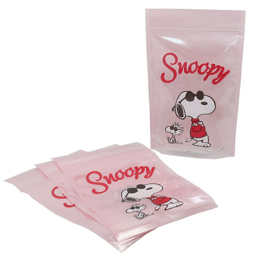 スヌーピー ギフト袋 ジップバッグ 4枚セット ジョークール サンタ ラッピング用品 プレゼント 男の子 女の子