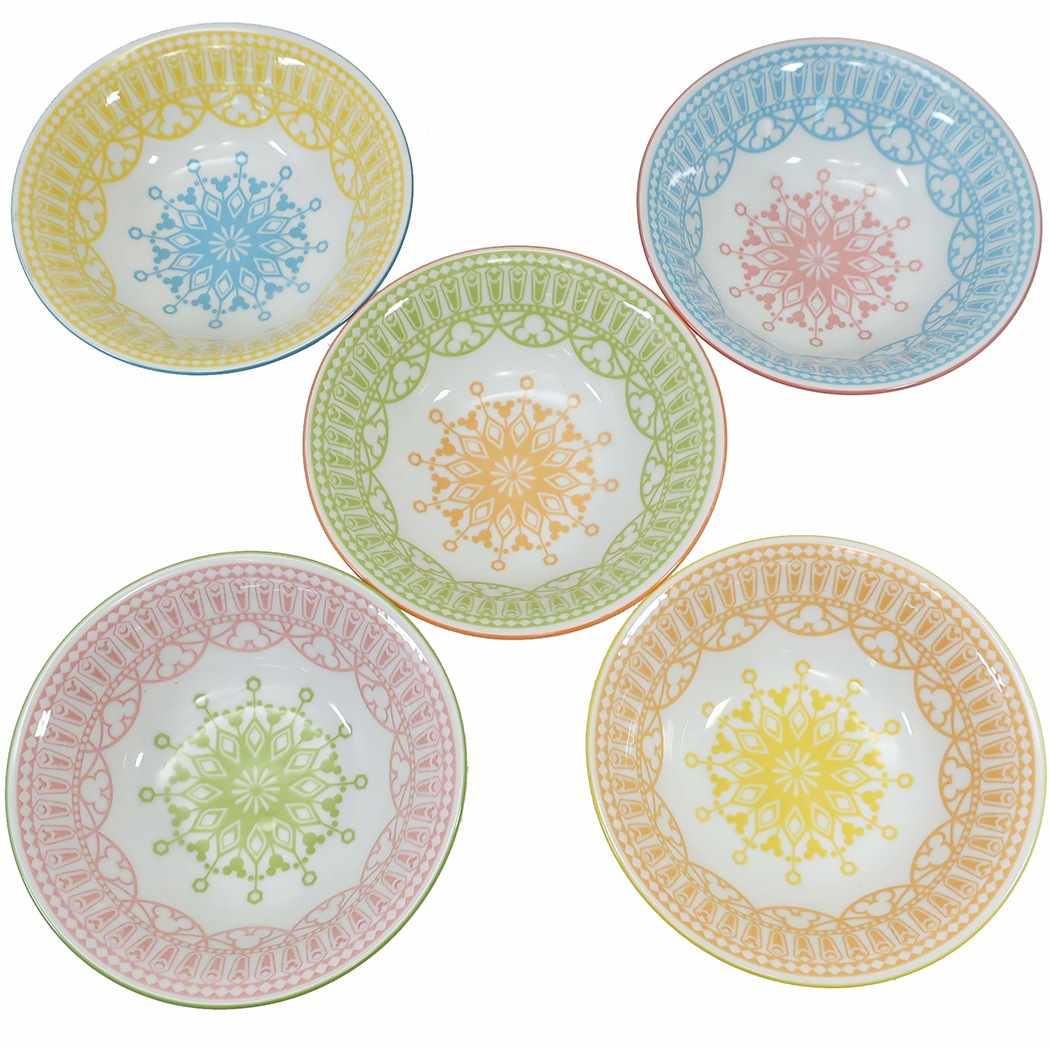 ミッキーマウス 食器ギフトセット ボウル 5枚セット ディズニー 三郷陶器 直径約14.5cm プレゼント 男の子 女の子