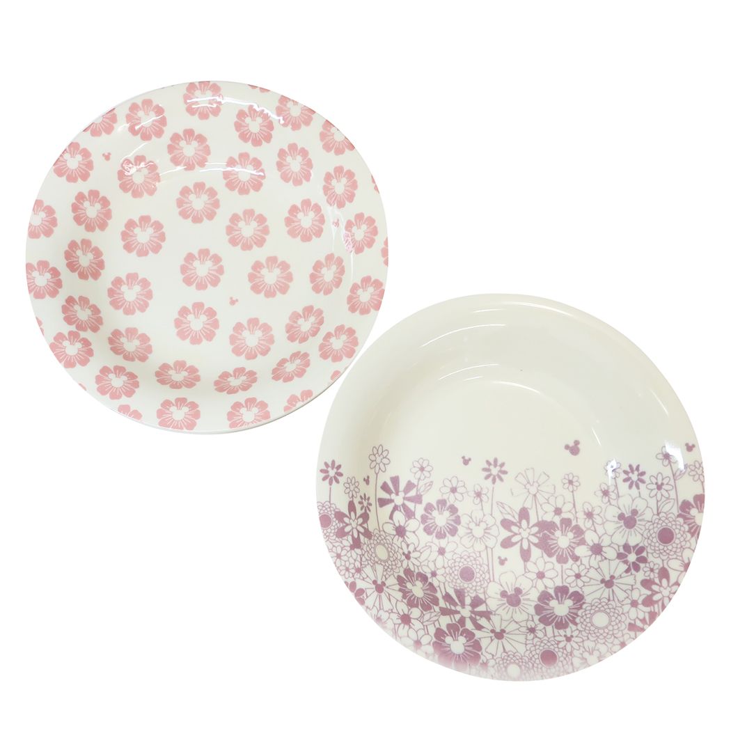 ディズニーキャラクター グッズ 食器セット キャラクター ペアカレーパスタプレート 2枚セット フラワー・フラワー
